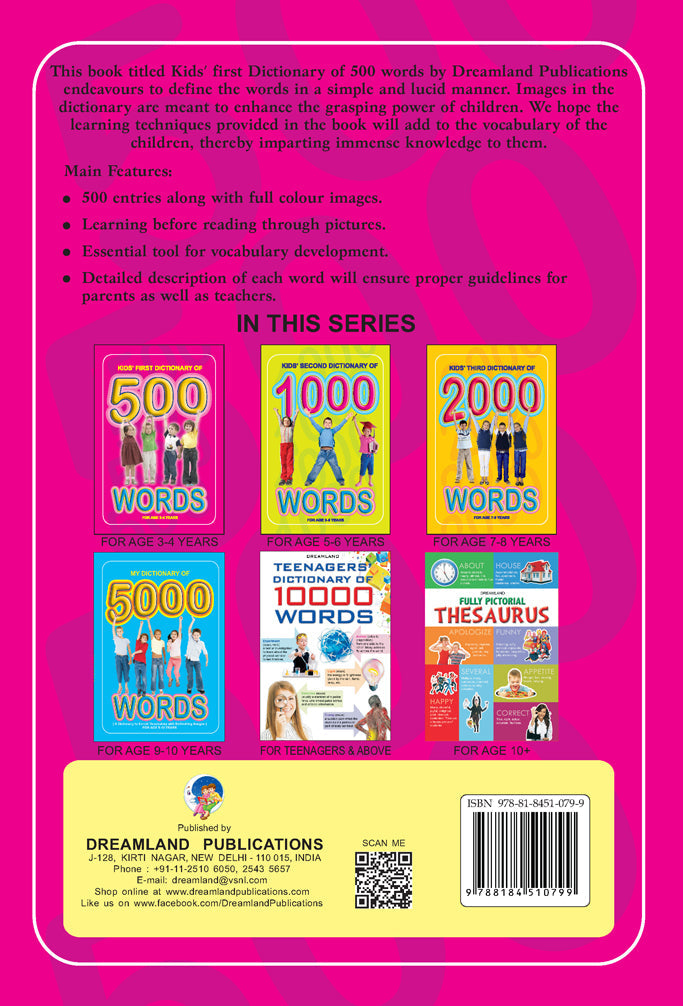 Dreamland Kids Dictionary 500 Words