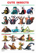 Dreamland Publications Cute Insects : Children Reference Educational Laminated Chart