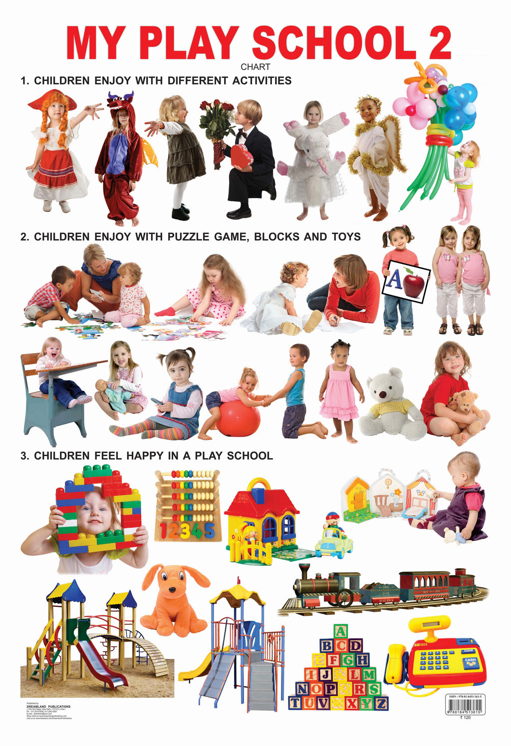 Dreamland Publications My Play School -2 : Children Early Learning Educational Laminated Chart