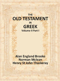 The Old Testament in Greek Vol. II Part I - Gyan Books