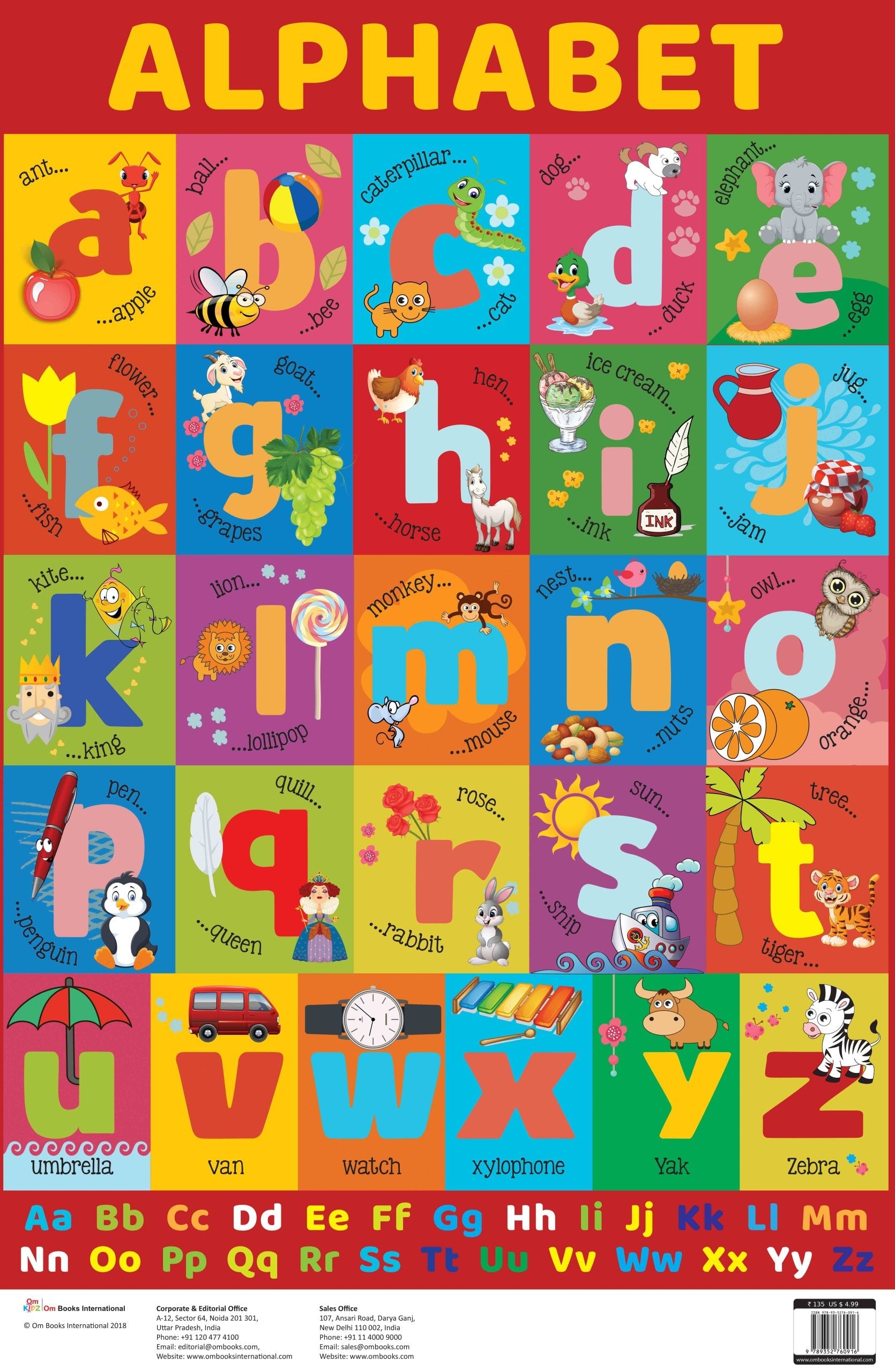 Alphabet (Small Letters) : Charts - Om Books