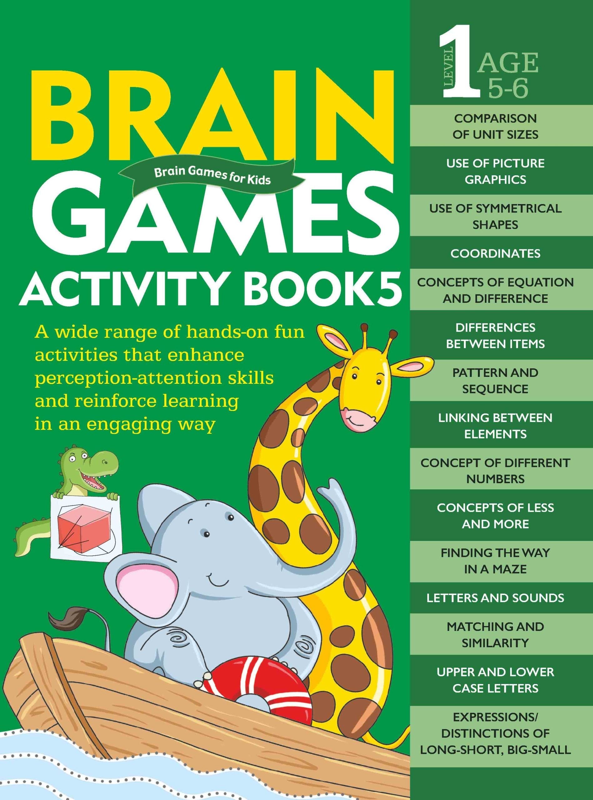 Brain Games for Kids : Brain Games Activity Book Level 1 : Book-5 - Om Books