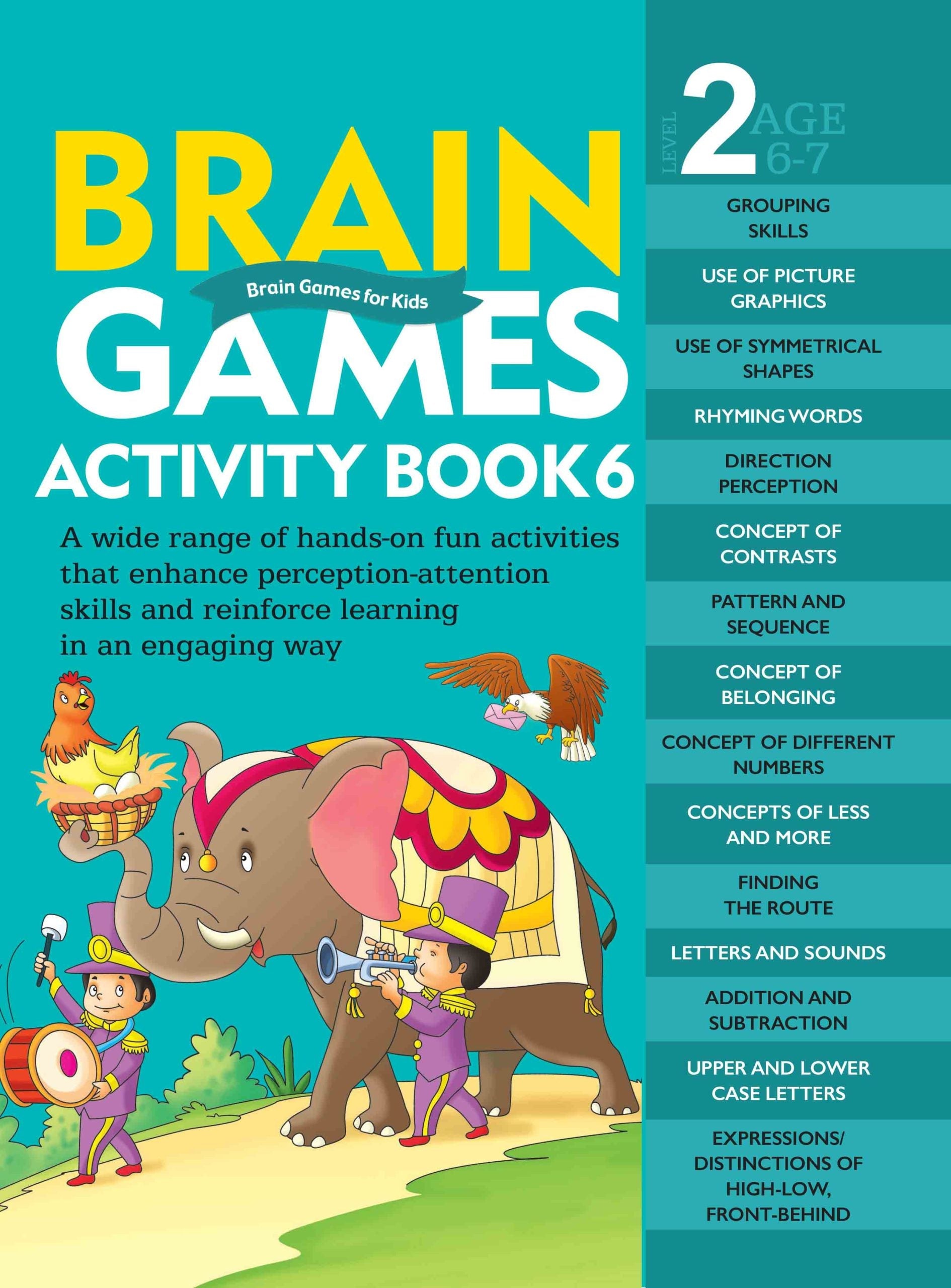 Brain Games for Kids : Brain Games Activity Book Level 2 : Book-6 - Om Books
