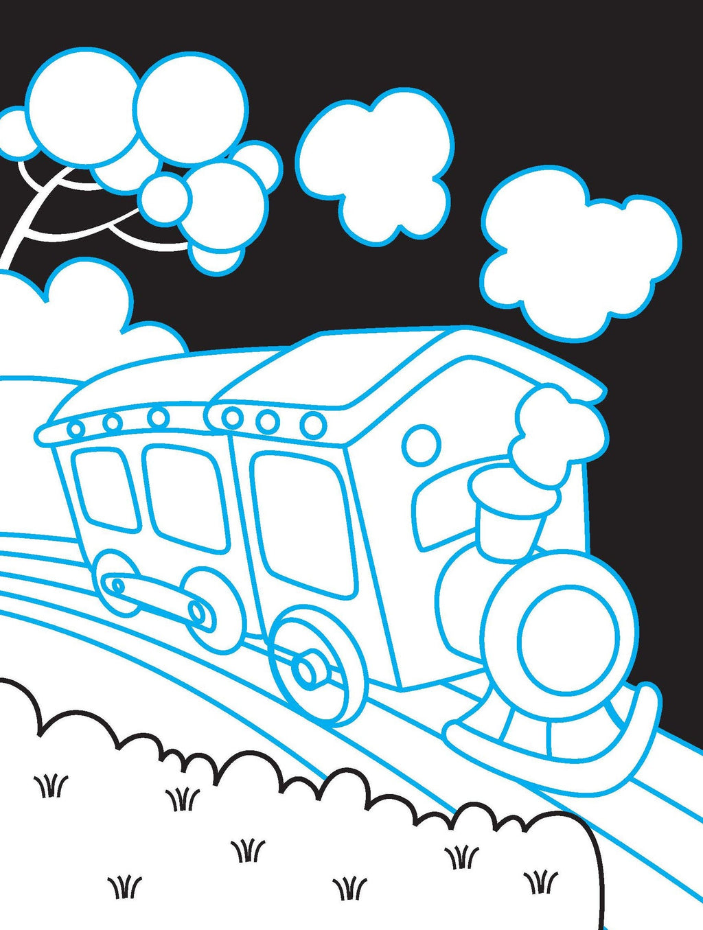 Dreamland Publications Vehicles Neon Colouring World Book for Kids Age 4 - 7 years with Neon Pens