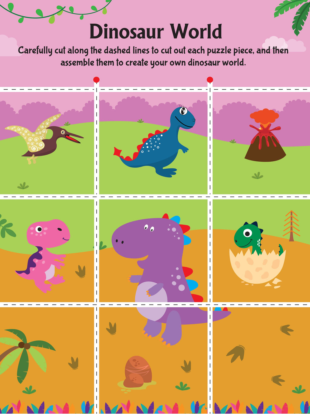 Dreamland Publications Daring Dino Scissors Skills Activity Book for Kids Age 4 - 7 years | With Child- Safe Scissors, Games and Mask