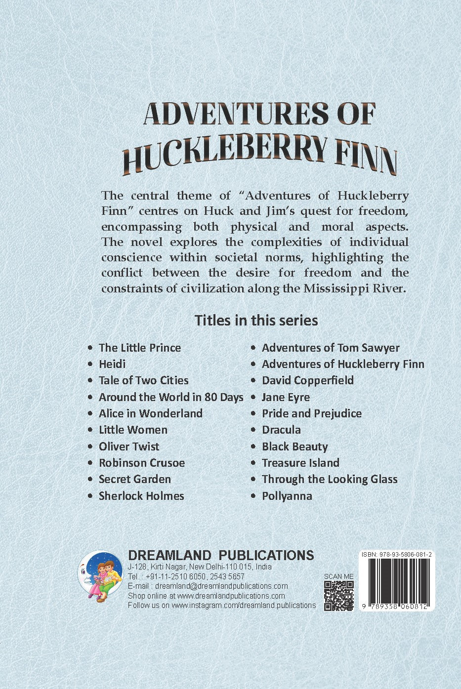 Dreamland Publications Adventure of Huckleberry Finn - Illustrated Abridged Classics for Children with Practice Questions
