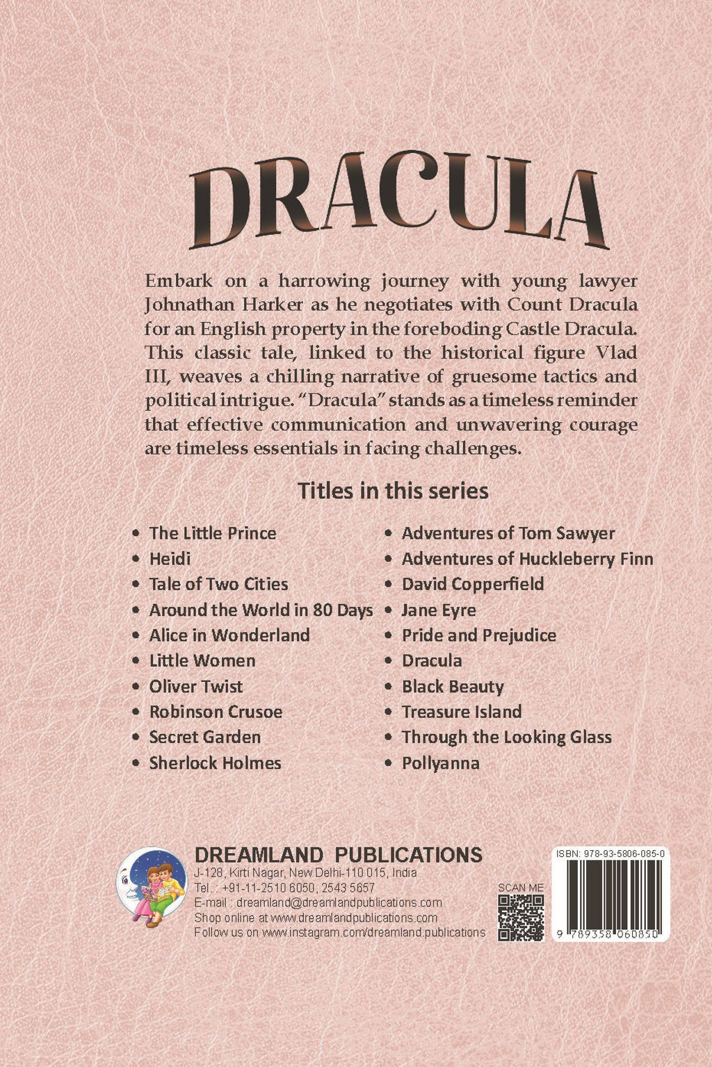 Dreamland Publications Dracula - Illustrated Abridged Classics for Children with Practice Questions