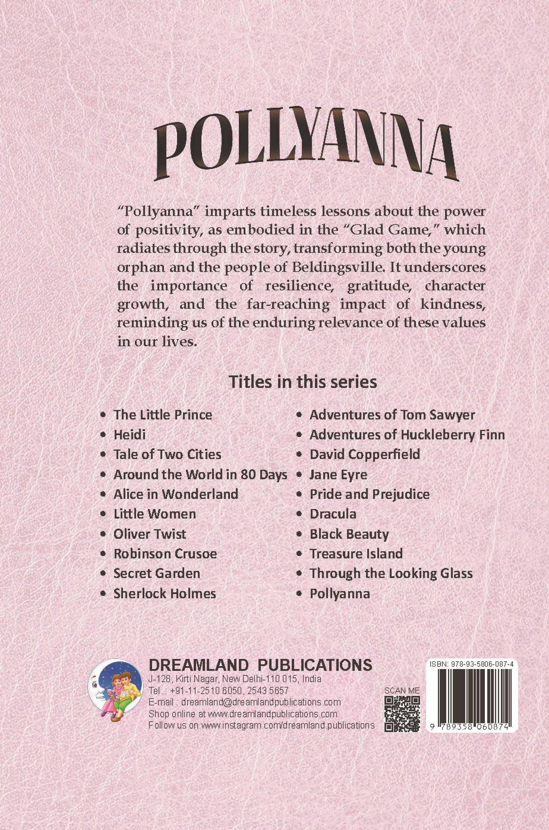 Dreamland Publications Pollyanna - Illustrated Abridged Classics for Children with Practice Questions