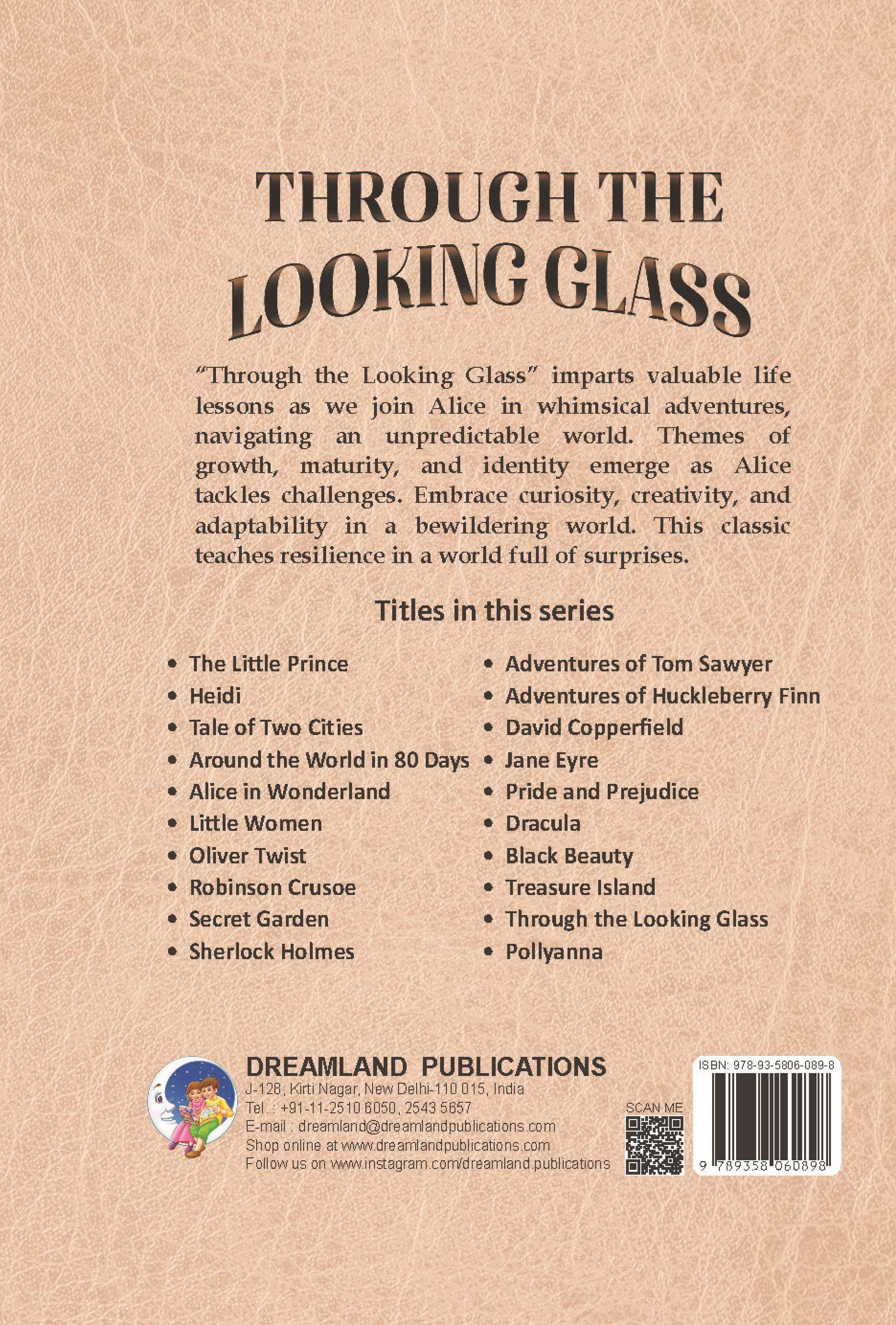 Dreamland Publications Through the Looking Glass - Illustrated Abridged Classics for Children with Practice Questions