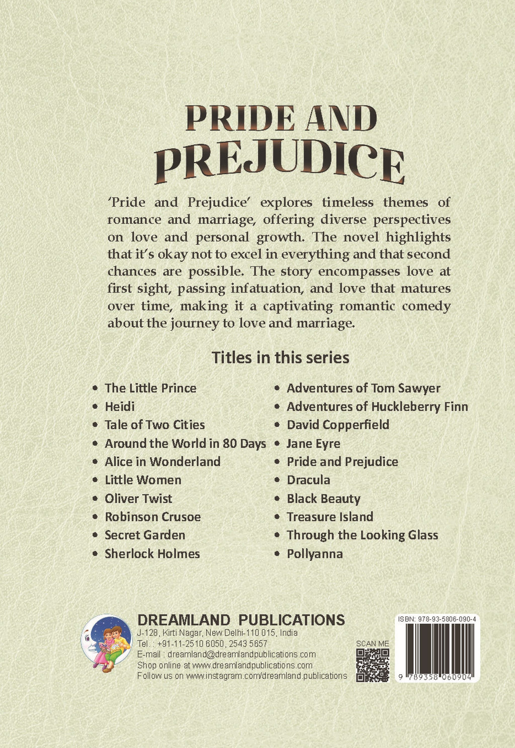 Dreamland Publications Pride and Prejudice - Illustrated Abridged Classics for Children with Practice Questions