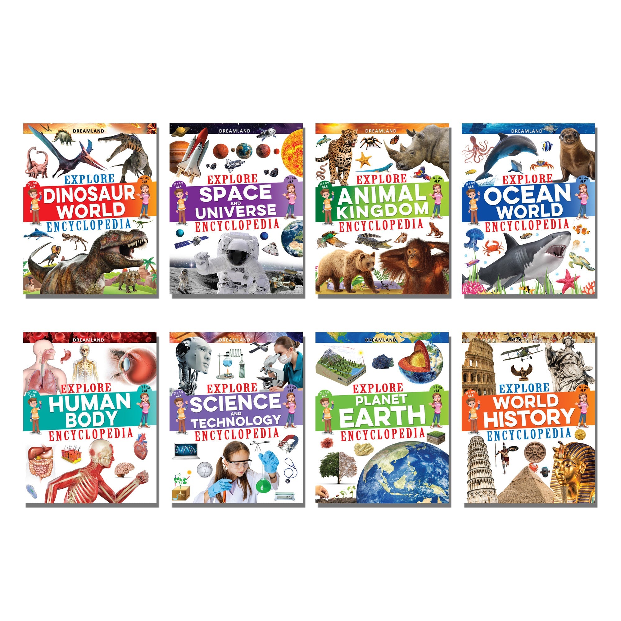 Dreamland Publications Explore Encyclopedia Books Pack - A Set of 8 Books