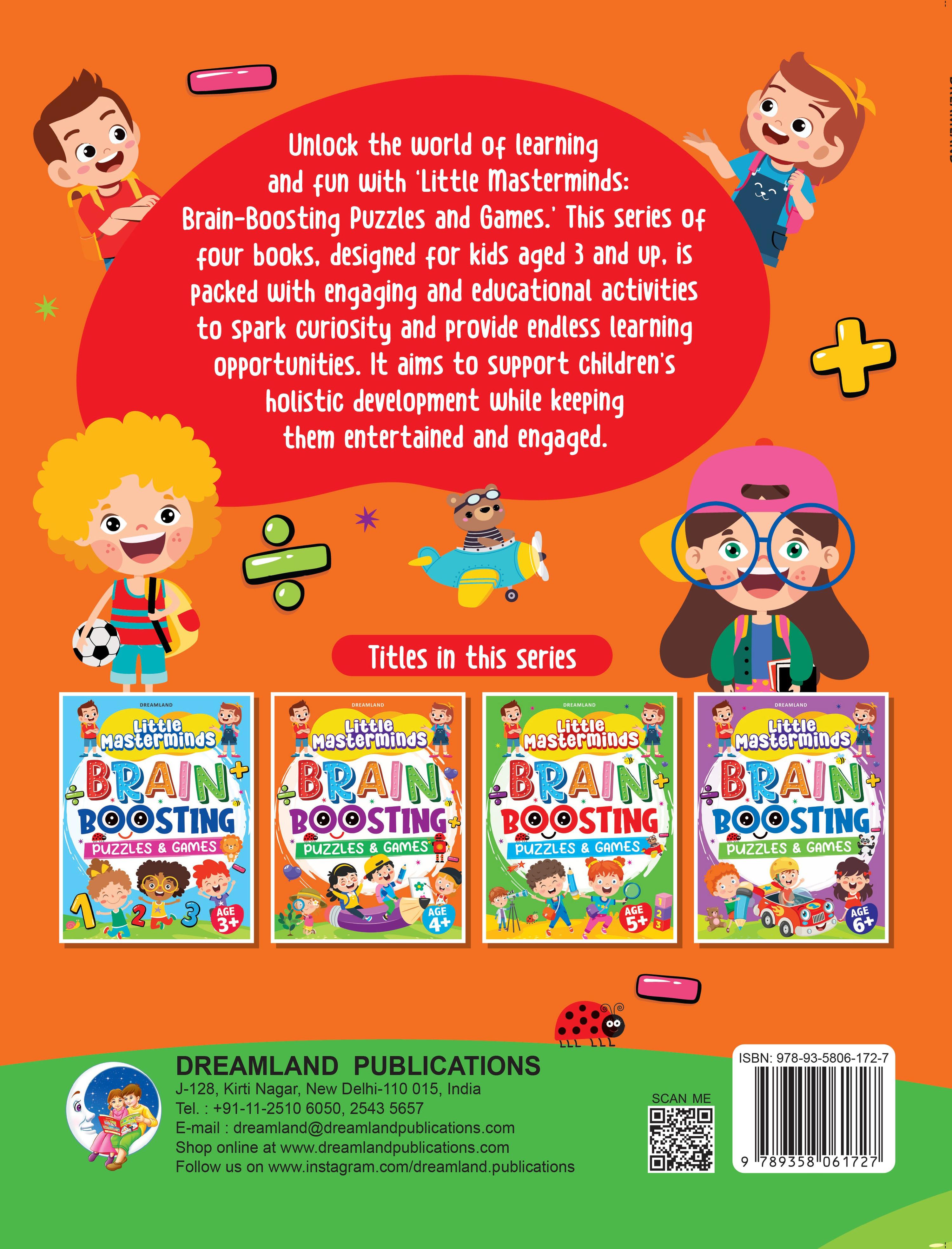 Dreamland Publications Little Masterminds: Brain Boosting Puzzles & Games Activity Book for Kids Age 4 and Up
