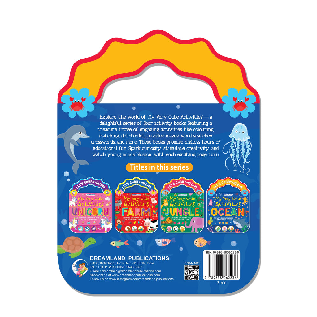 Dreamland Publications Ocean- Let's Carry-Along Activity, Colouring Book for Kids Age 3 -8 years (My Very Cute Activities Series)
