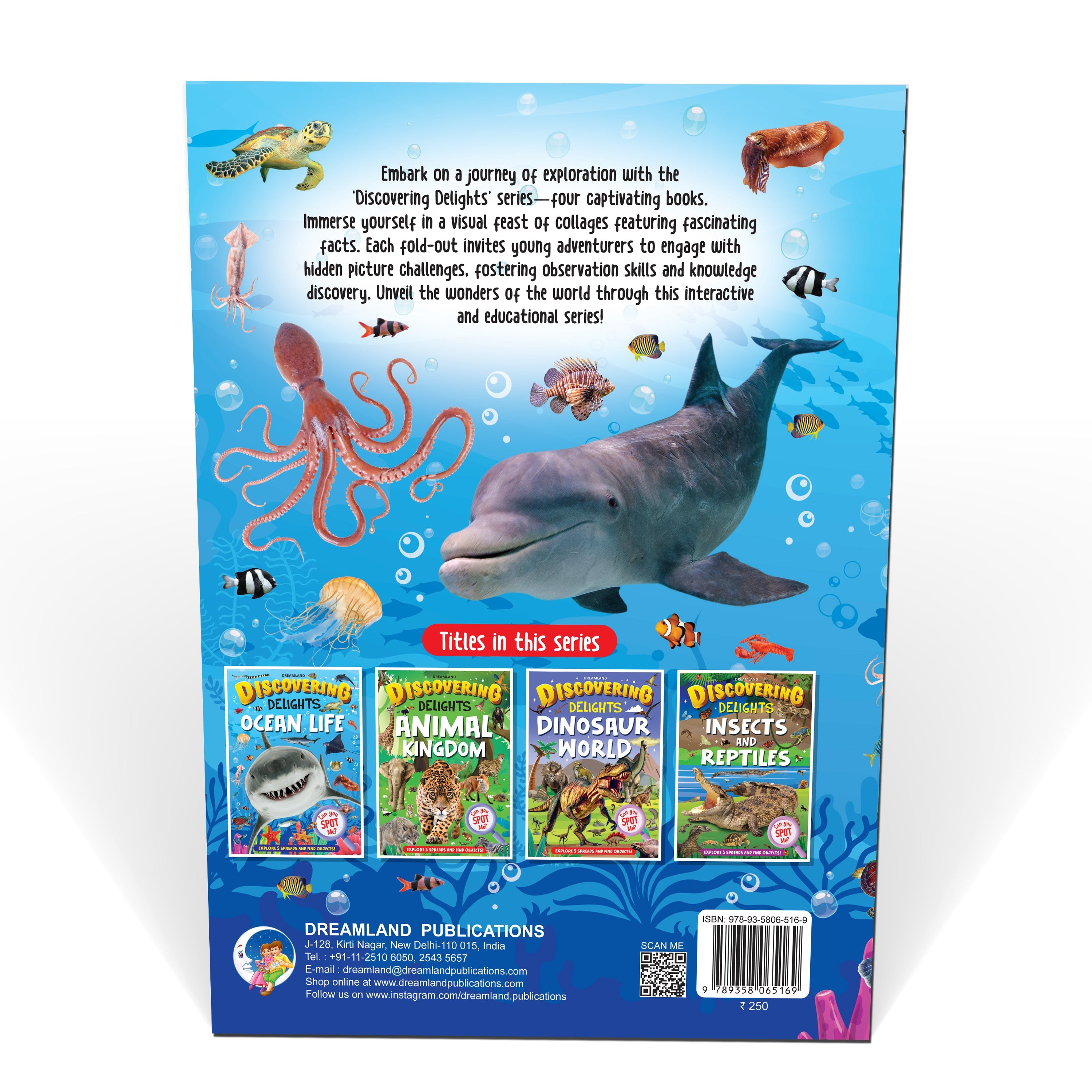 Dreamland Publications Ocean Life Discovering Delights Flap Book for Kids Age 4 - 10 years