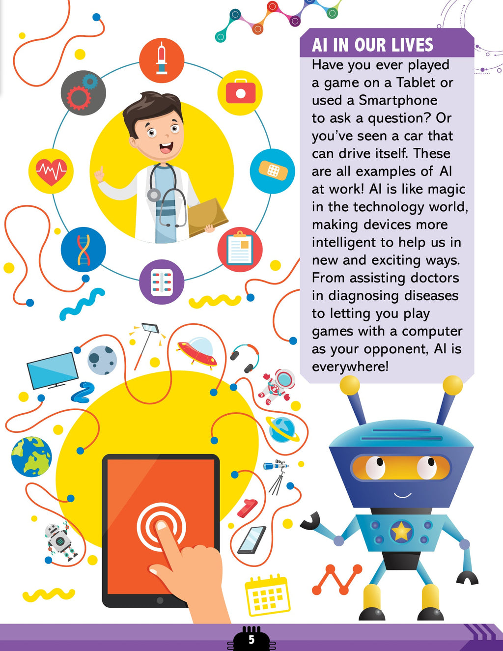 Dreamland Publications Artificial Intelligence Activity Book for Kids Age 7+ - Activities about AI, Computers and Machine Learning