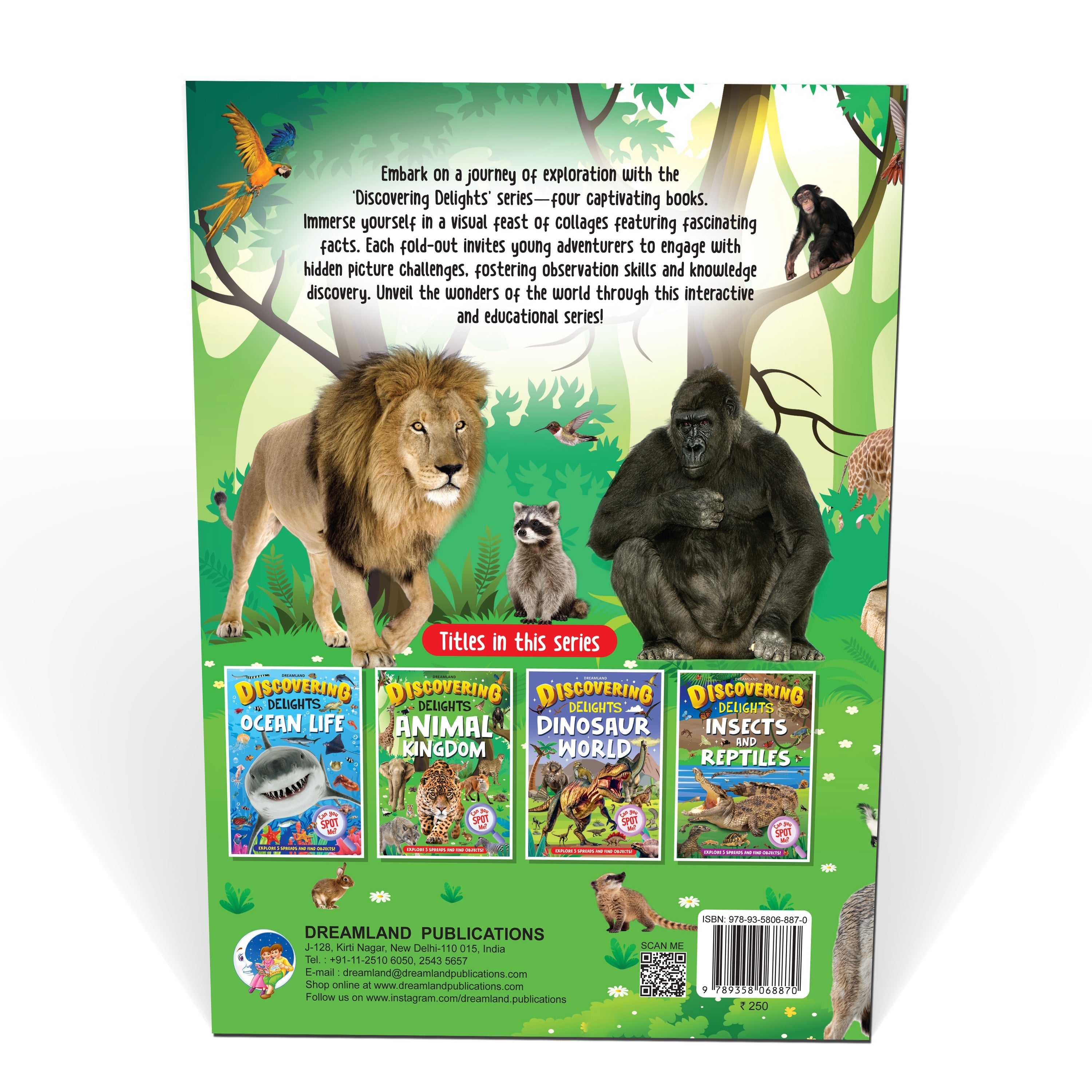 Dreamland Publications Animal Kingdom Discovering Delights Flap Book for Kids Age 4 - 10 years
