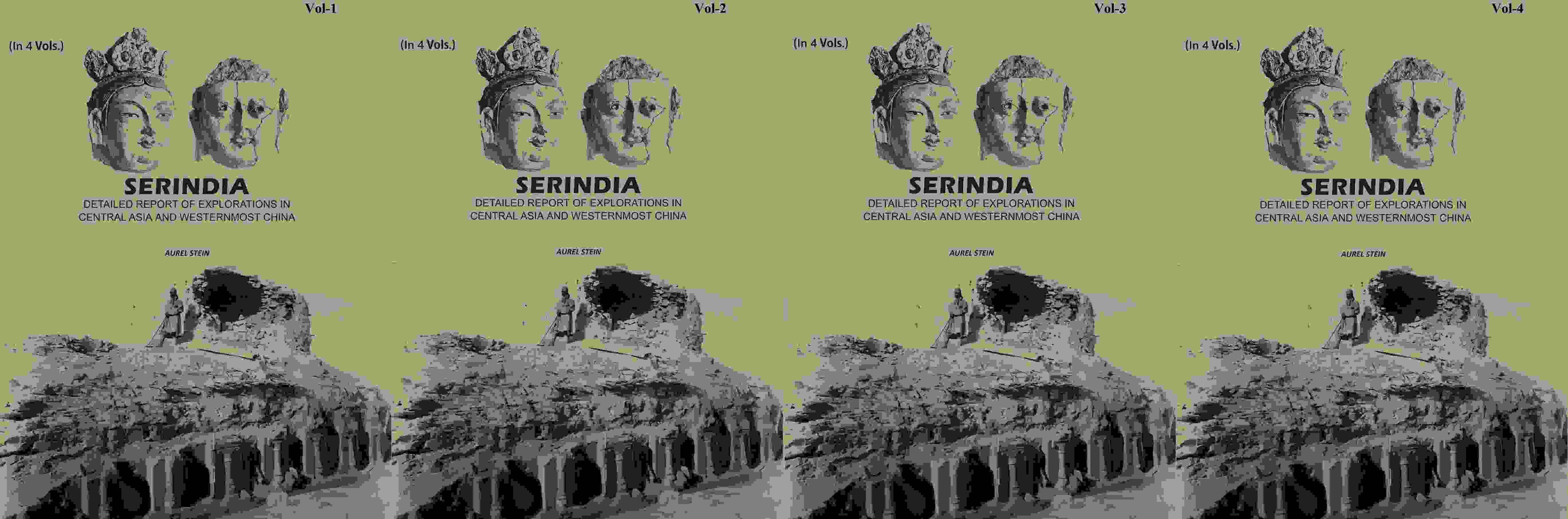 Serindia: Detailed report of explorations in Central Asia and westernmost China (4 Vols. Set) - Gyan Books