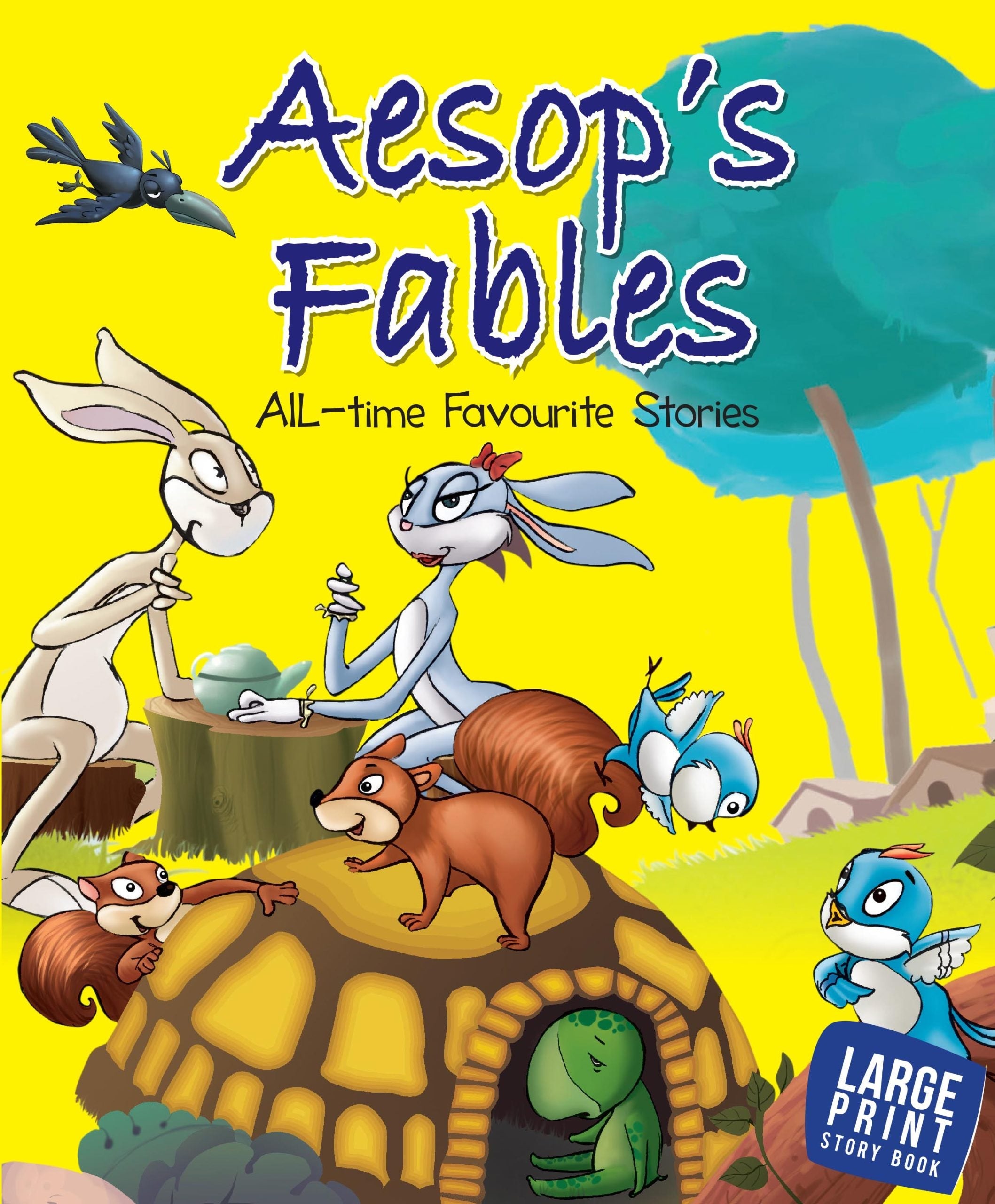 Aesops Fables : All Time Favourite Stories : Large Print - Om Books