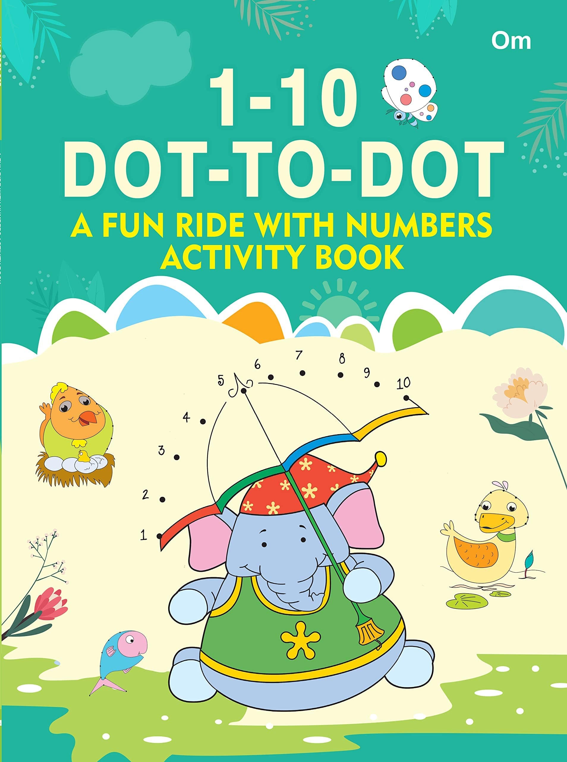 1-10 Dot-to-Dot : A Fun Ride with Numbers Activity Books - Om Books