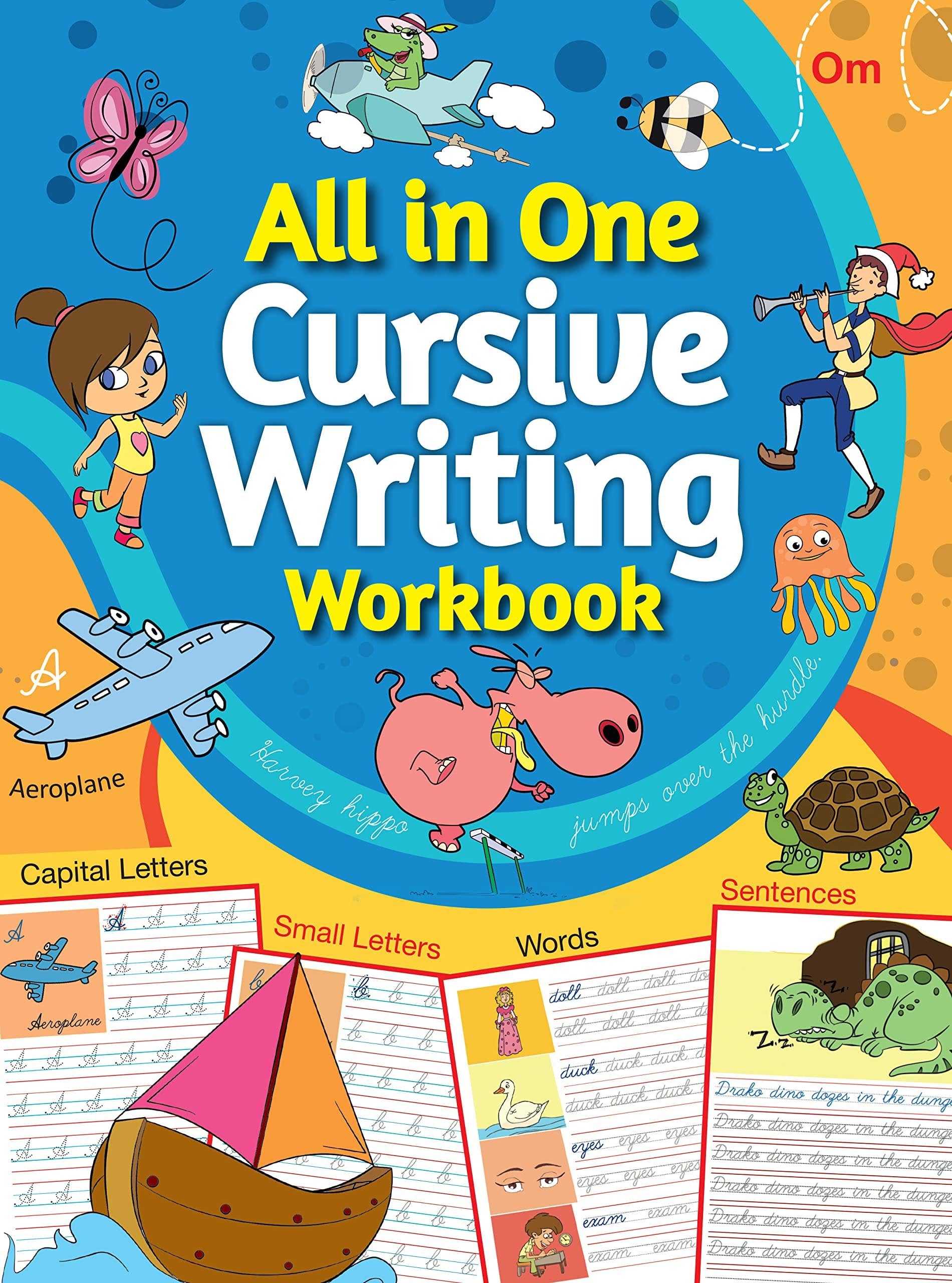 All in One Cursive Writing Workbook - Om Books