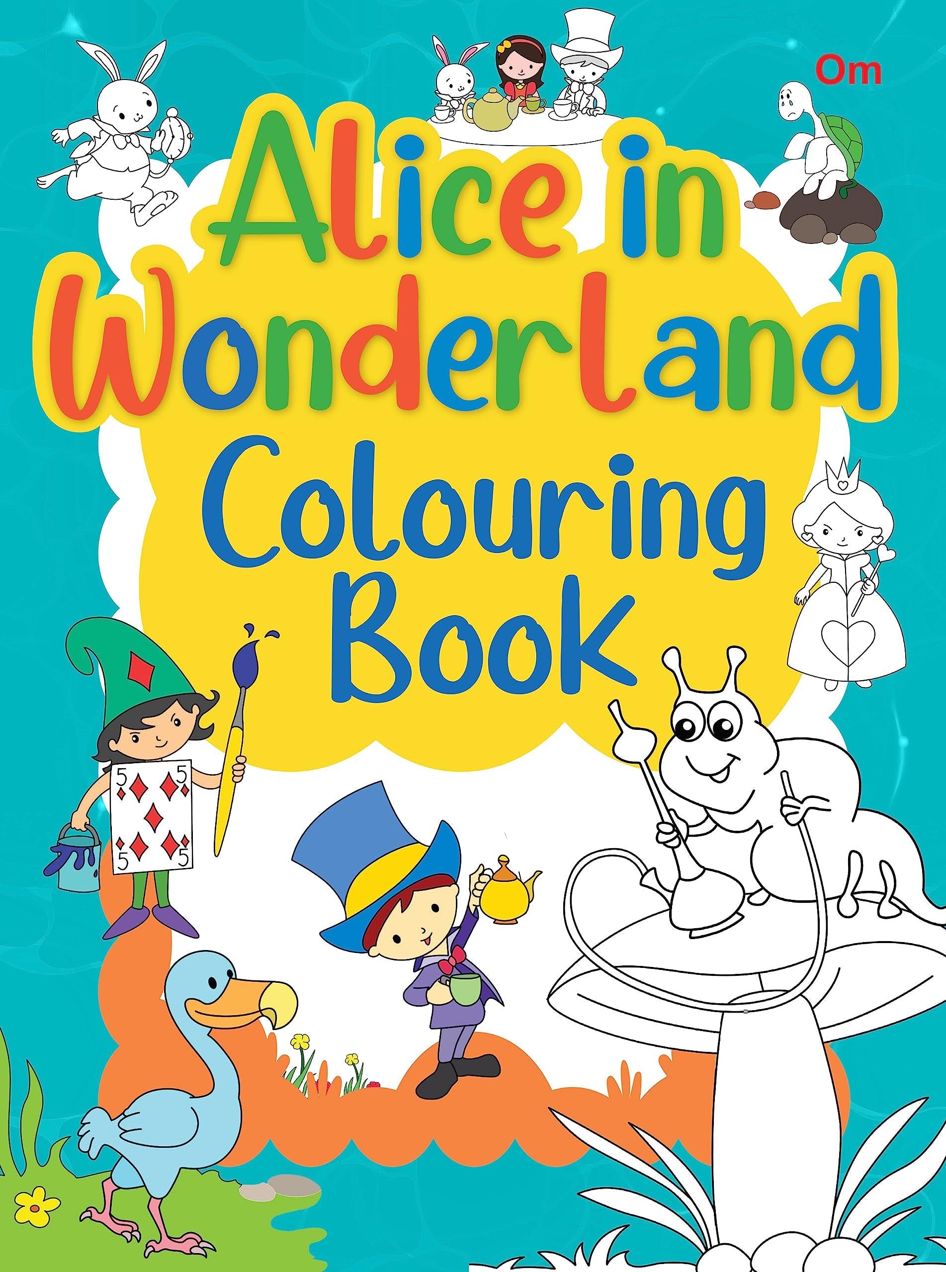 Alice in Wonderland Colouring Book - Om Books