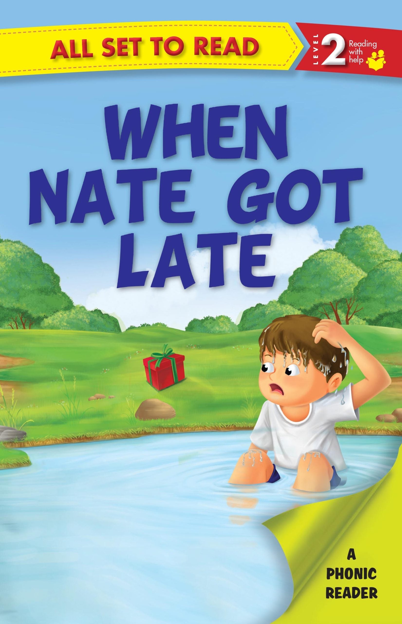 All set to Read A Phonics Reader When Nate Got Late - Om Books