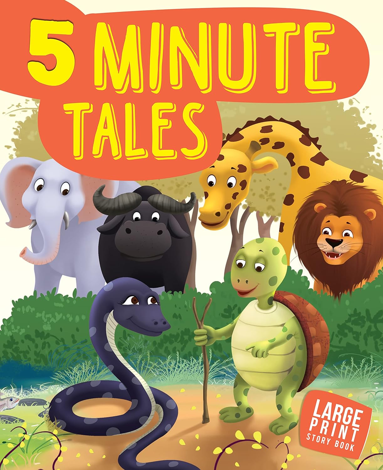 5 Minute Tales : Large Print (Paperback) - Om Books