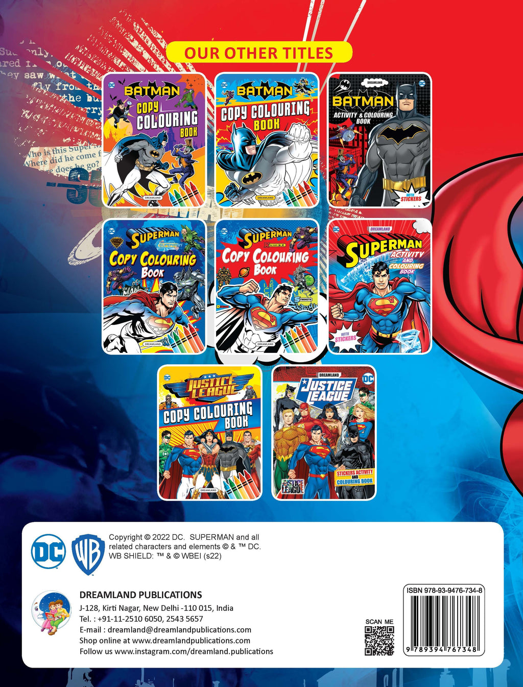 Dreamland Superman Activity and Colouring Book