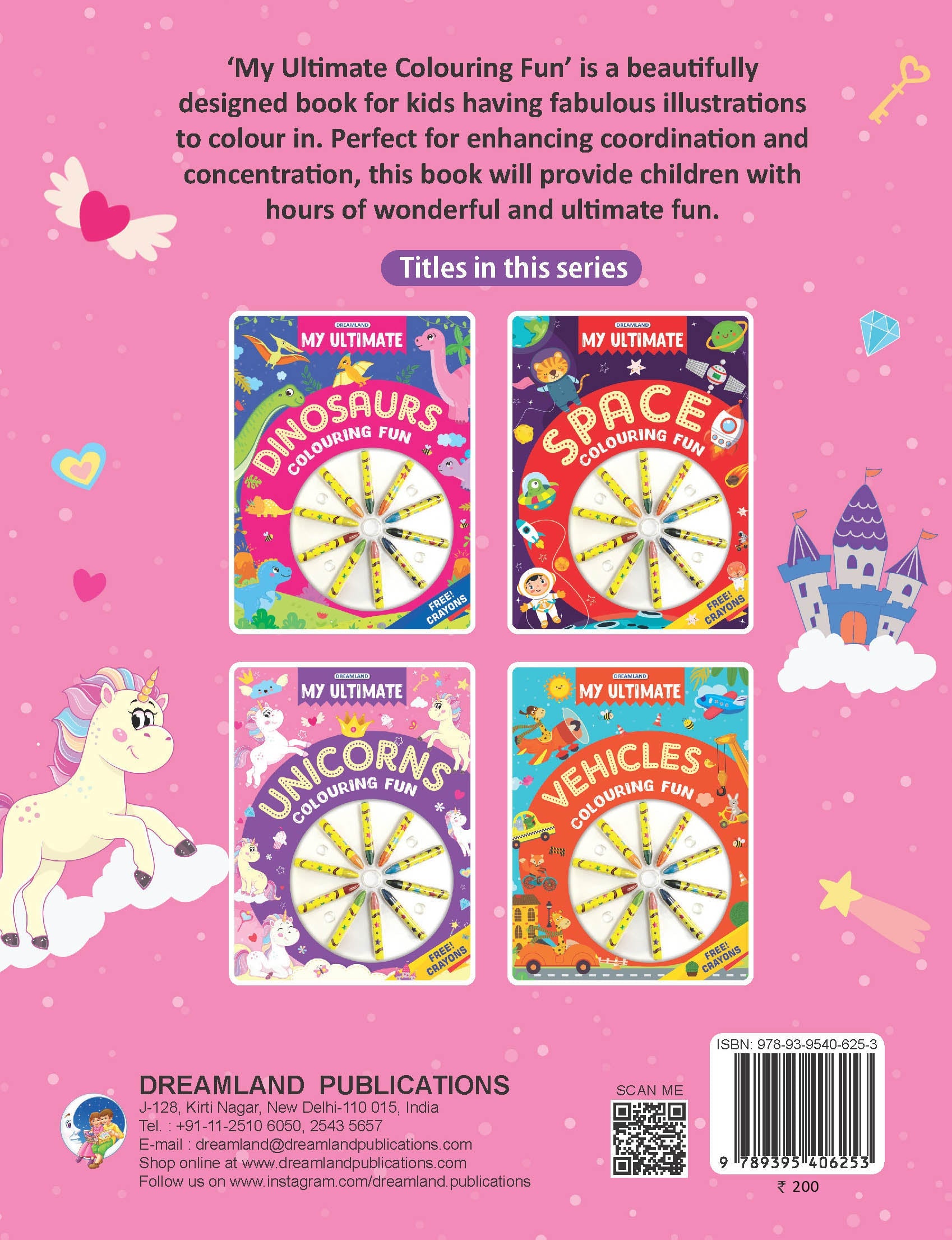 Dreamland Publications My Ultimate Unicorns Colouring Fun Book with Free Crayons : Children's Colouring Book