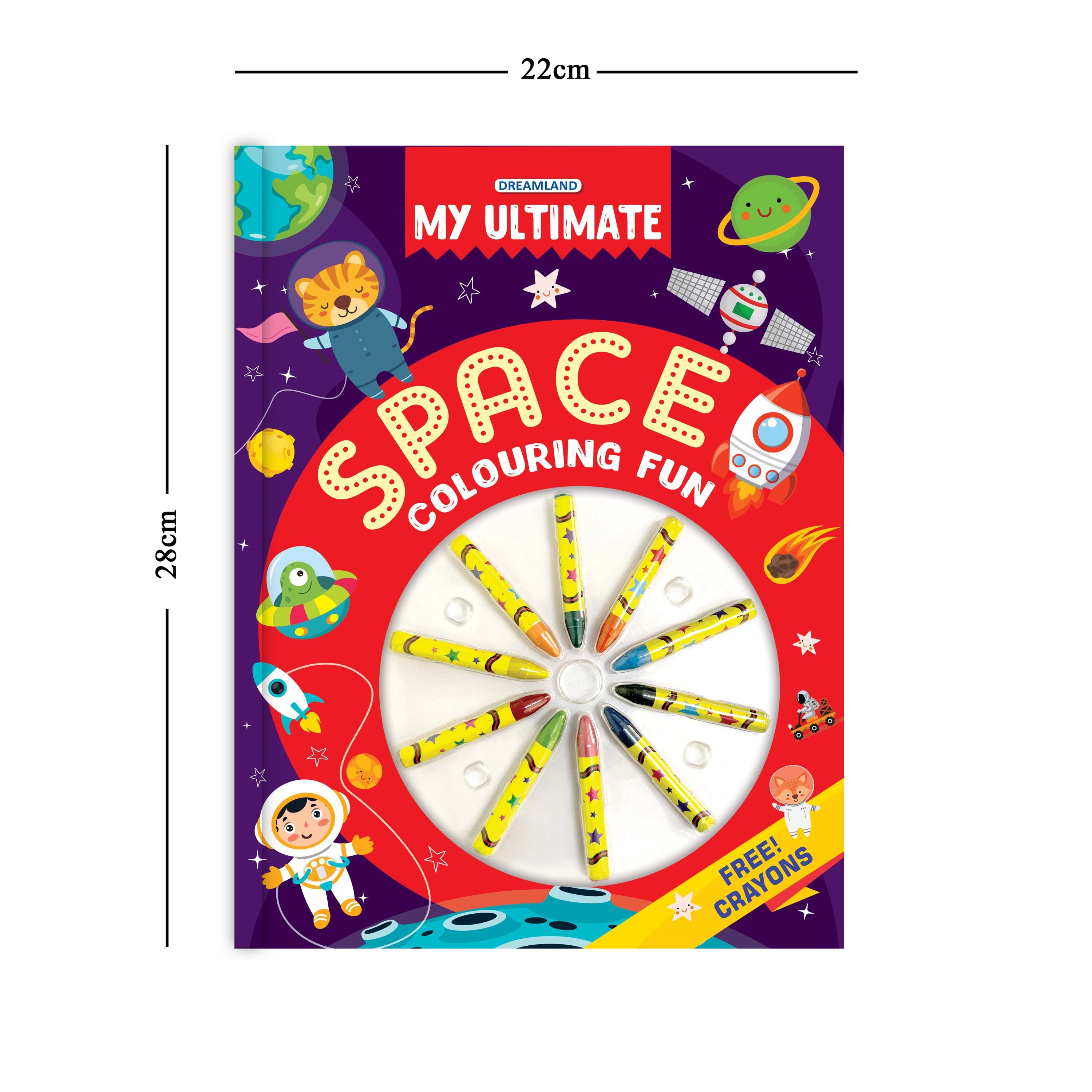 Dreamland Publications My Ultimate Space Colouring Fun Book with Free Crayons : Children's Colouring Book