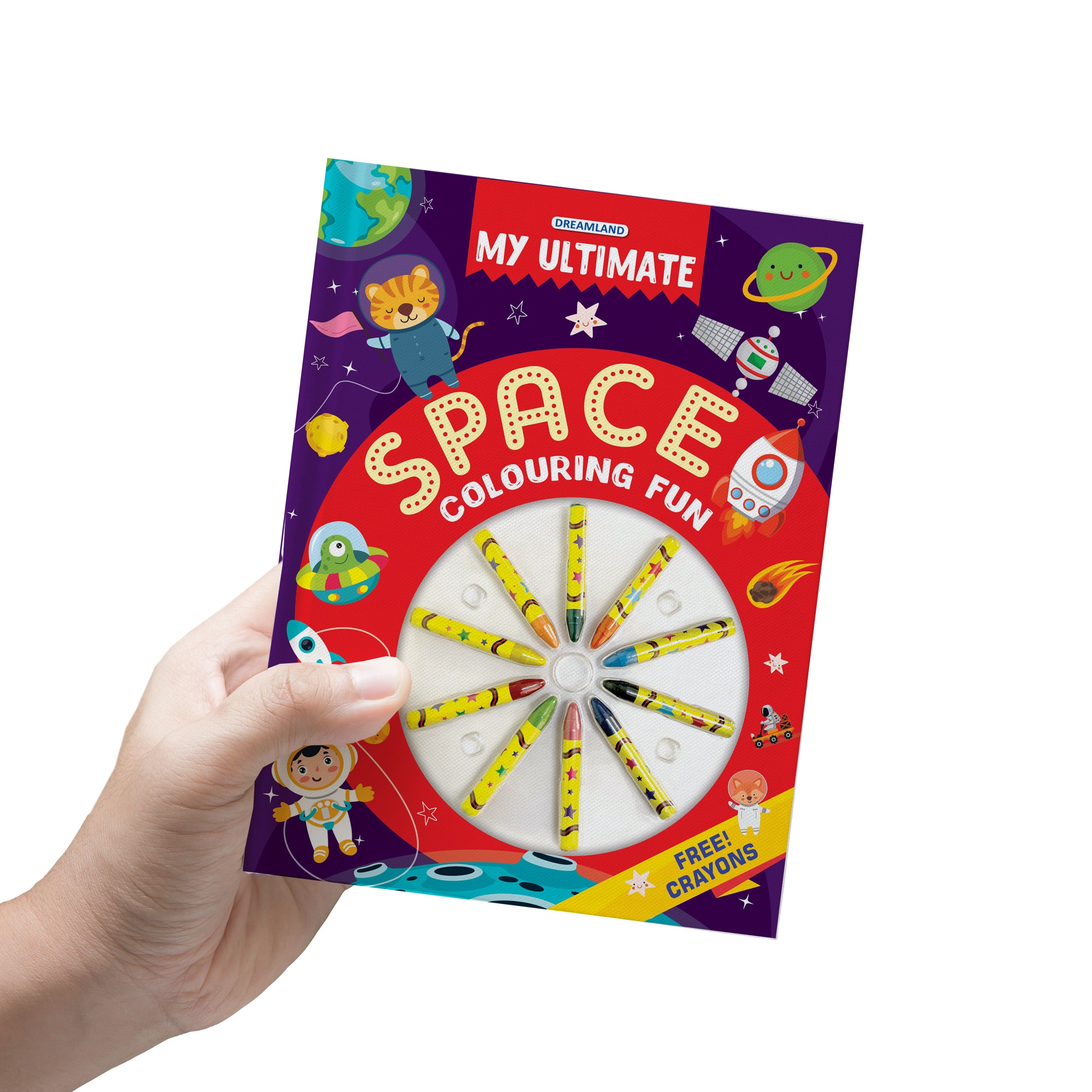 Dreamland Publications My Ultimate Space Colouring Fun Book with Free Crayons : Children's Colouring Book