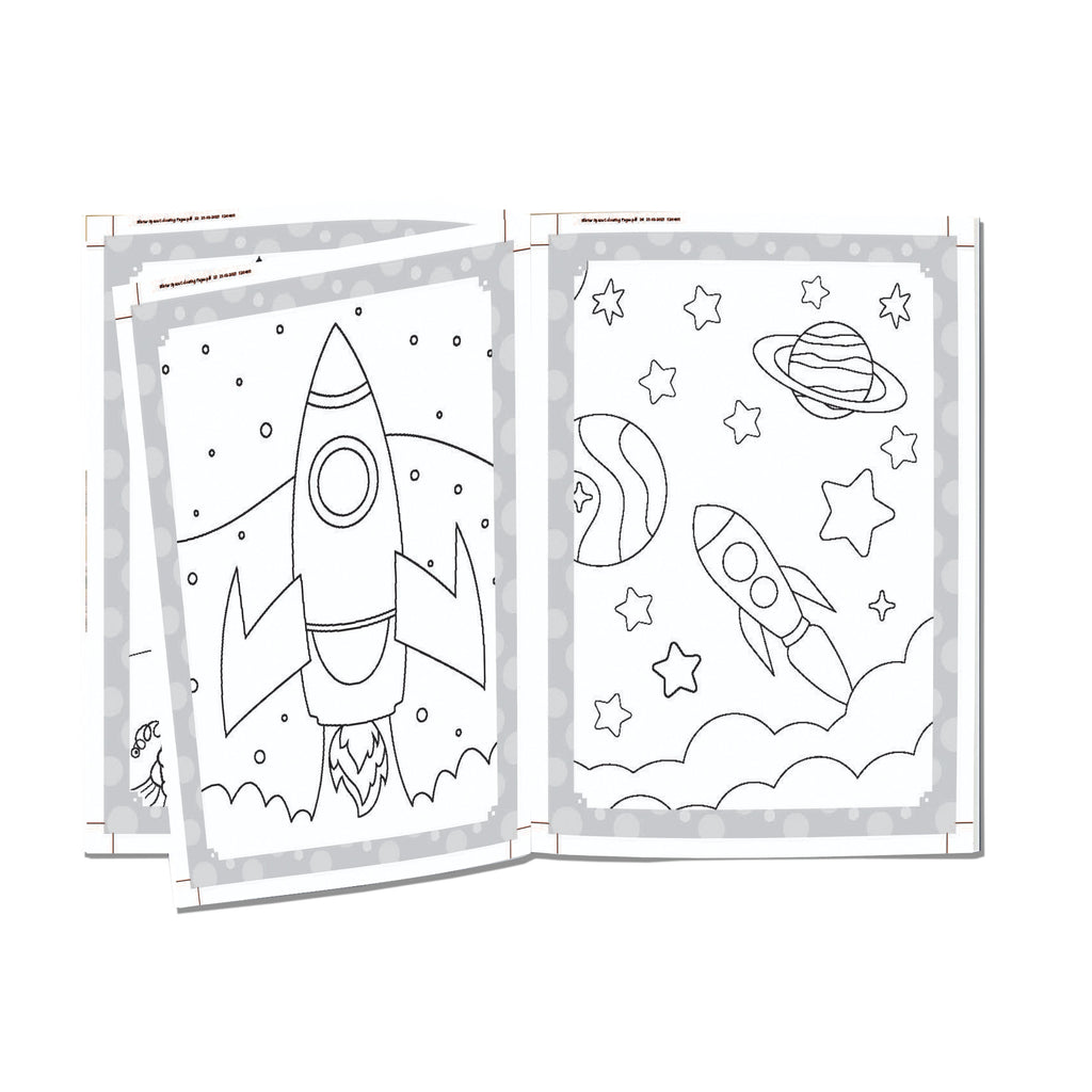 Dreamland Publications My Ultimate Space Colouring Fun Book with Free Crayons : Children's Colouring Book