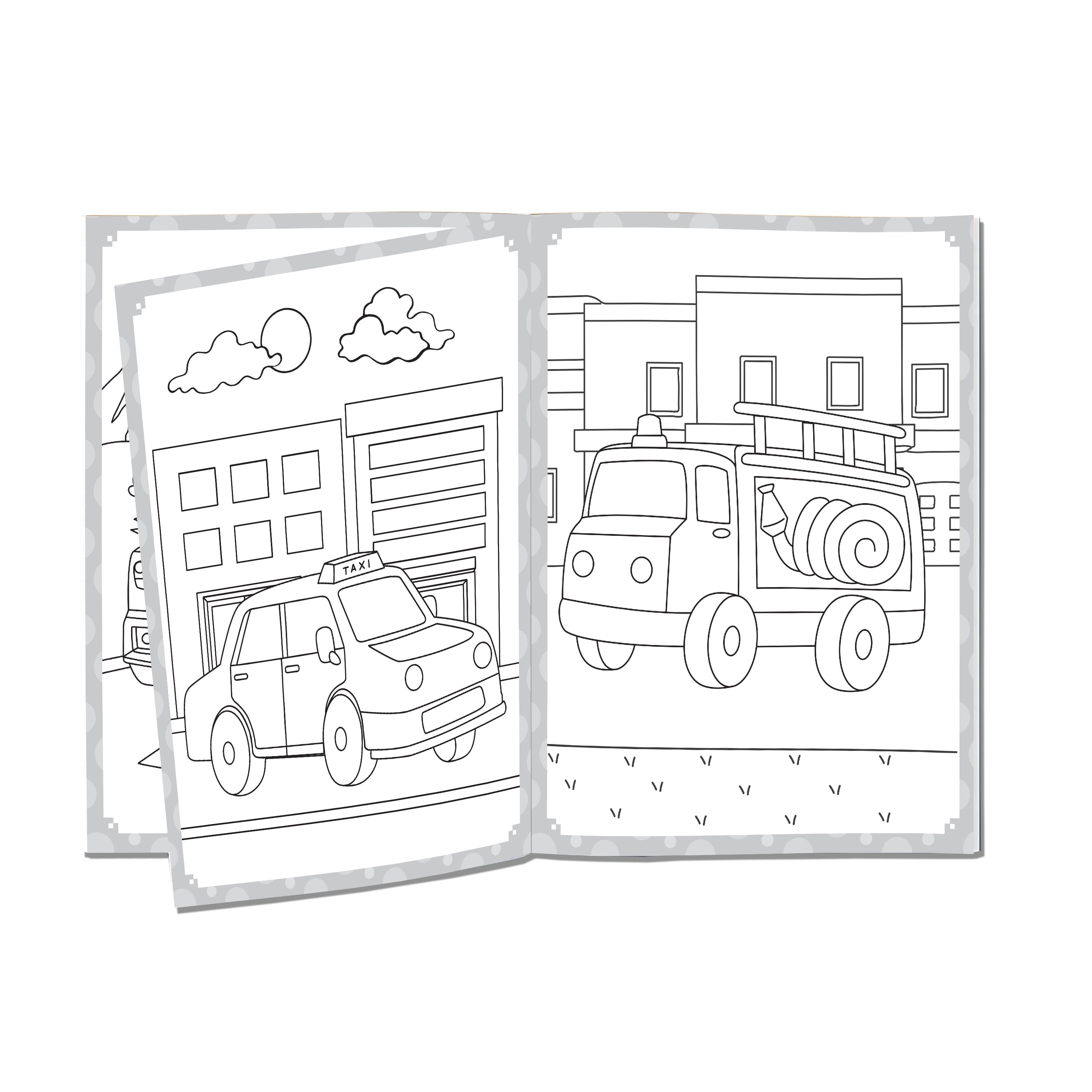 Dreamland Publications My Ultimate Vehicles Colouring Fun Book with Free Crayons : Children's Colouring Book