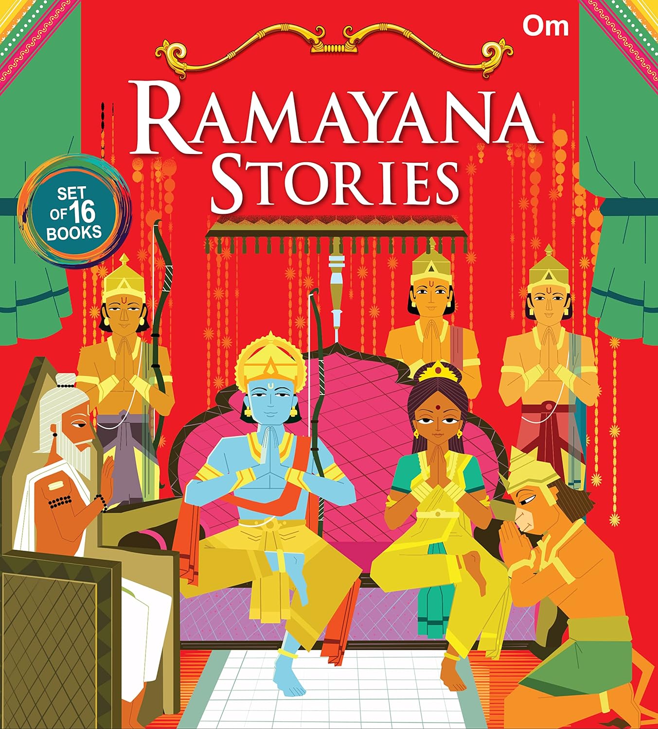 Ramayana Stories Set of 16 Books (English) BOX - Om Books