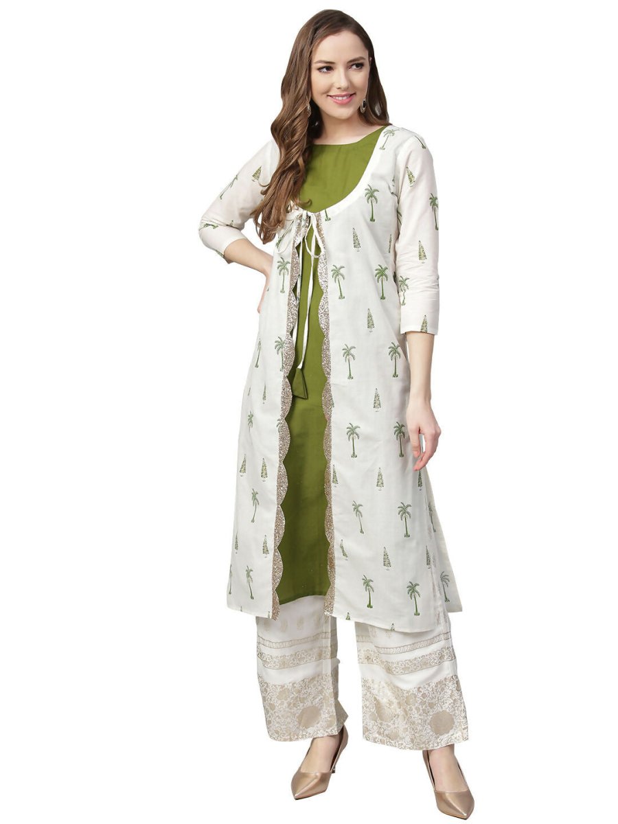 Ahalyaa Women's Traditional wear Kurta - Off White