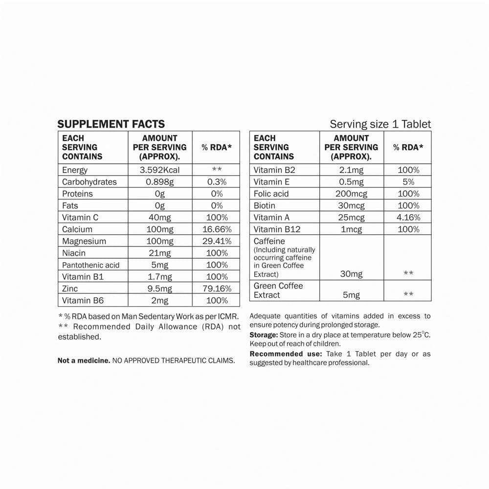 Azafran Actives Green Coffee & Multivitamins Tablets