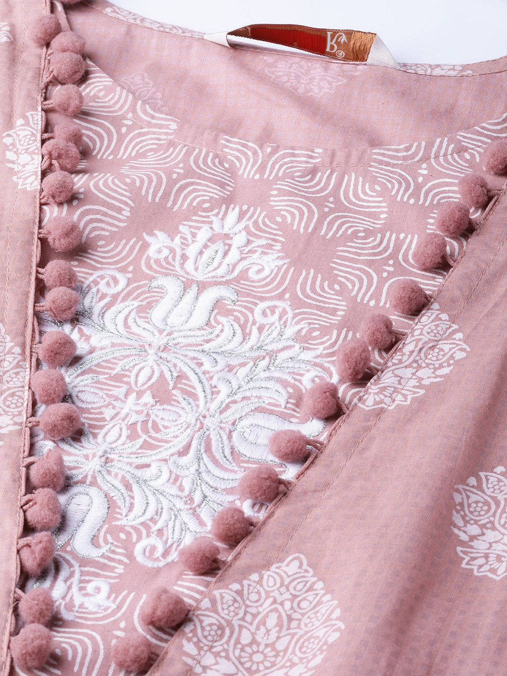 Juniper Womens Pink Cambric Double Layered Kurta