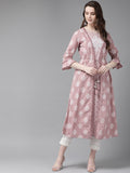 Juniper Womens Pink Cambric Double Layered Kurta