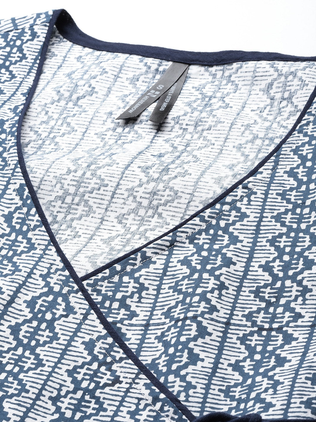 HERE&NOW Printed Wrap Designed Layered Kurta