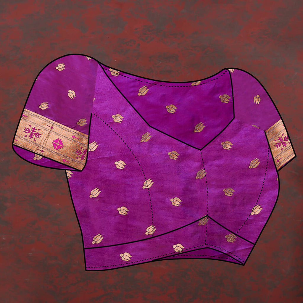 Lorenvalley Fashion Wine Soft Paithani Silk Woven Design Copper Zari Meenakari Weaving Saree