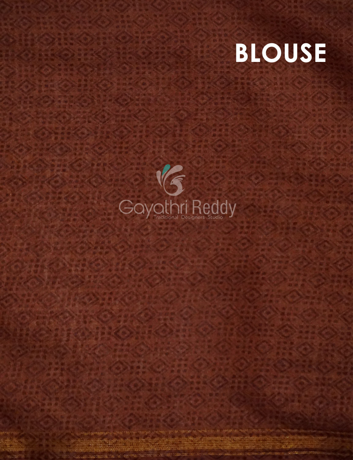 Maroon Brown Mix Floral PrintSemi Chanderi Saree By Gayathri Reddy Designer Studio