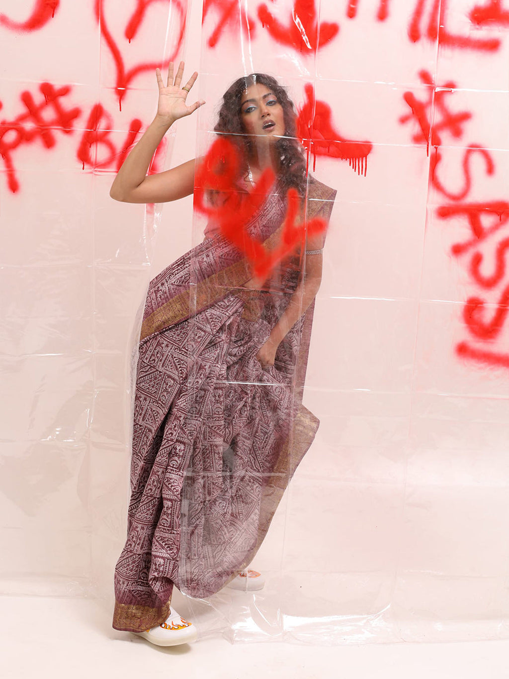 Tikhi Imli Zari Cotton Ready to Wear Saree