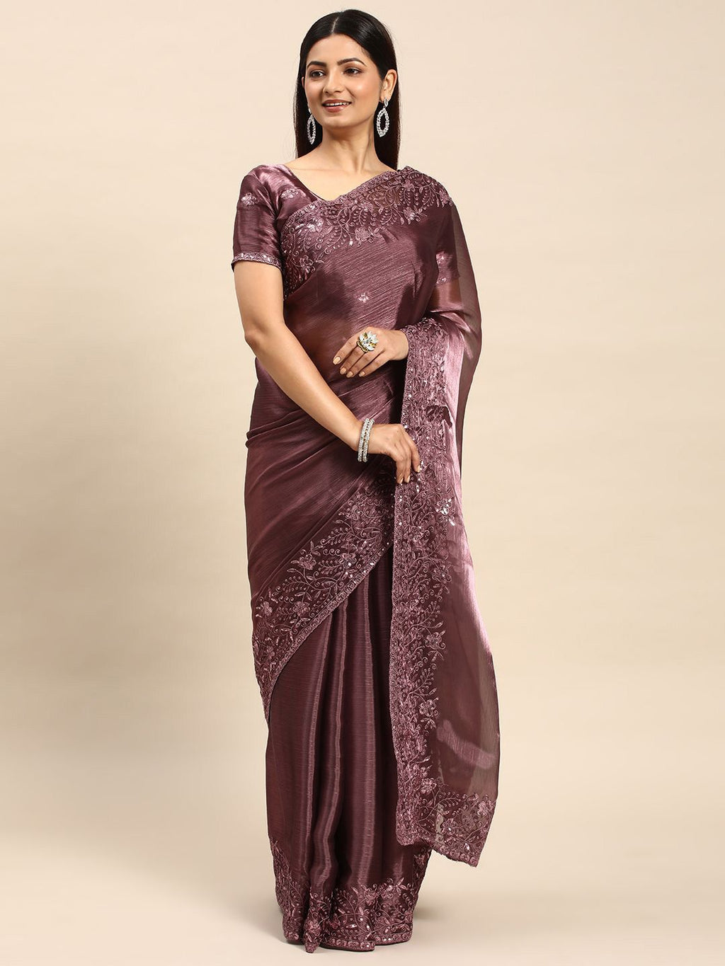 kasee Embroidered Organza Saree