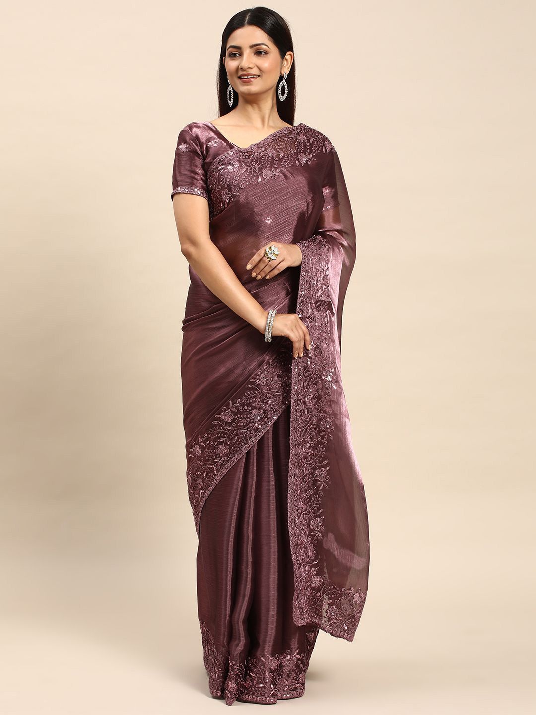 kasee Embroidered Organza Saree