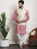 Sojanya Ethnic Motifs Regular Kurta With Churidar & With Nehru Jacket