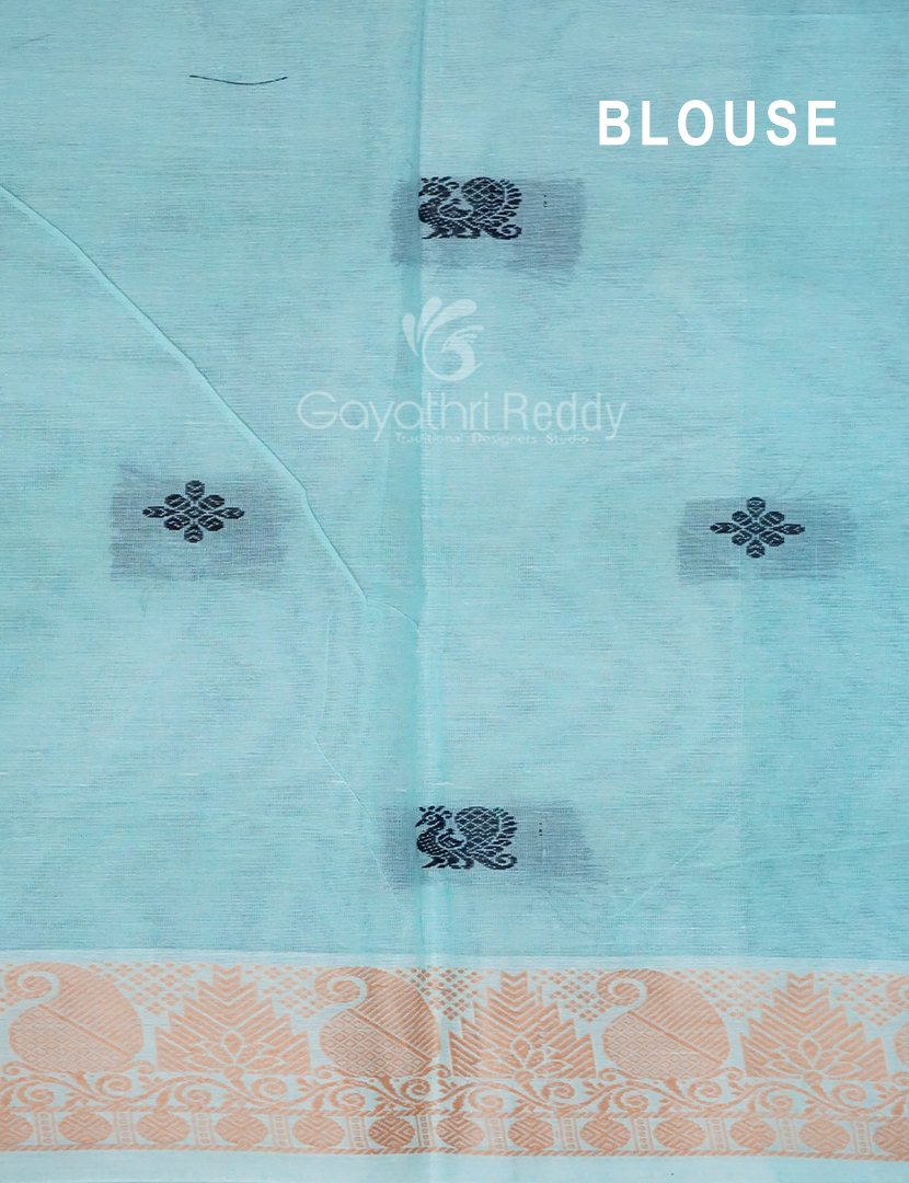 Kalanetha Shades of Cream Pure Kanchi Cotton Saree With Kanchi Traditional Border By Gayathri Reddy Designer Studio