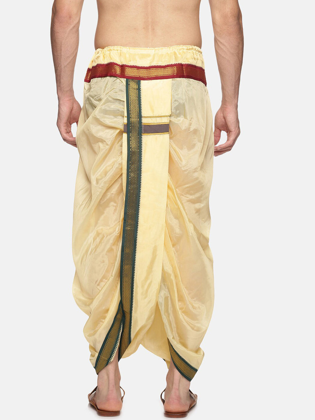 Sethukrishna Men Beige Solid Dhoti Pant