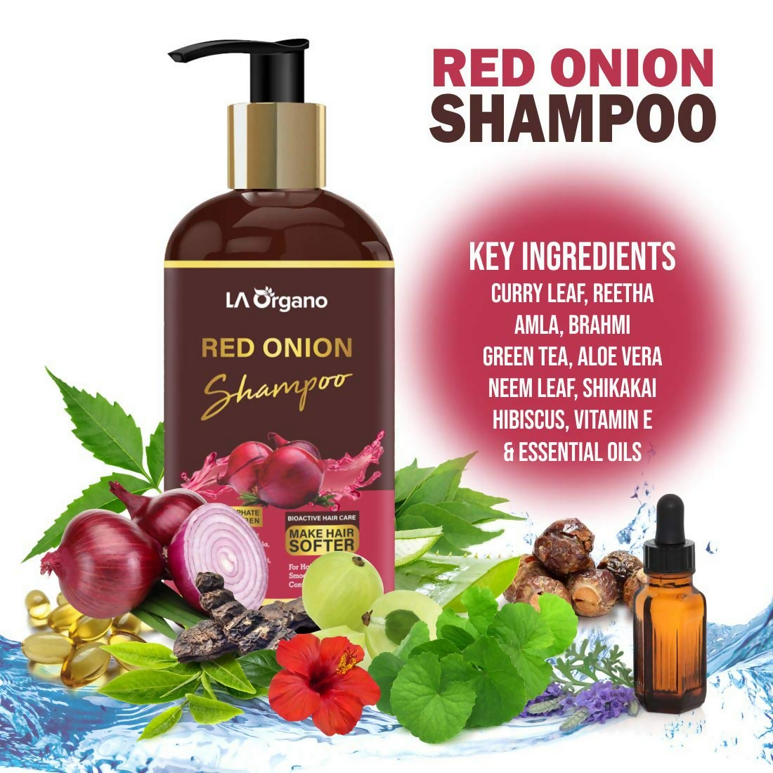 LA Organo Red Onion Hair Shampoo