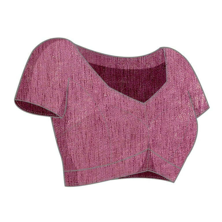 Pink Zari Organza Stone Work All Over Saree - Norita Saumya