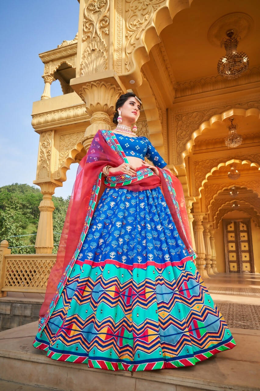 Blue Color Lehenga Choli for Women Indian Bridesmaid Lehenga Choli Set by Infinity Export